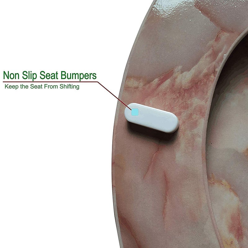 J&V Textiles Round Toilet Seat With Easy Clean & Change Hinge (Agate)* - Image 4